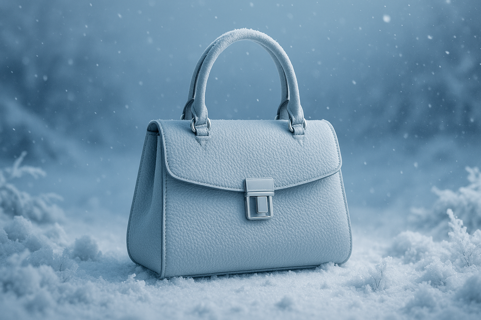 un sac a main danns un endroit froid , pour que je la mets dans le hero afin de dire collection hiver