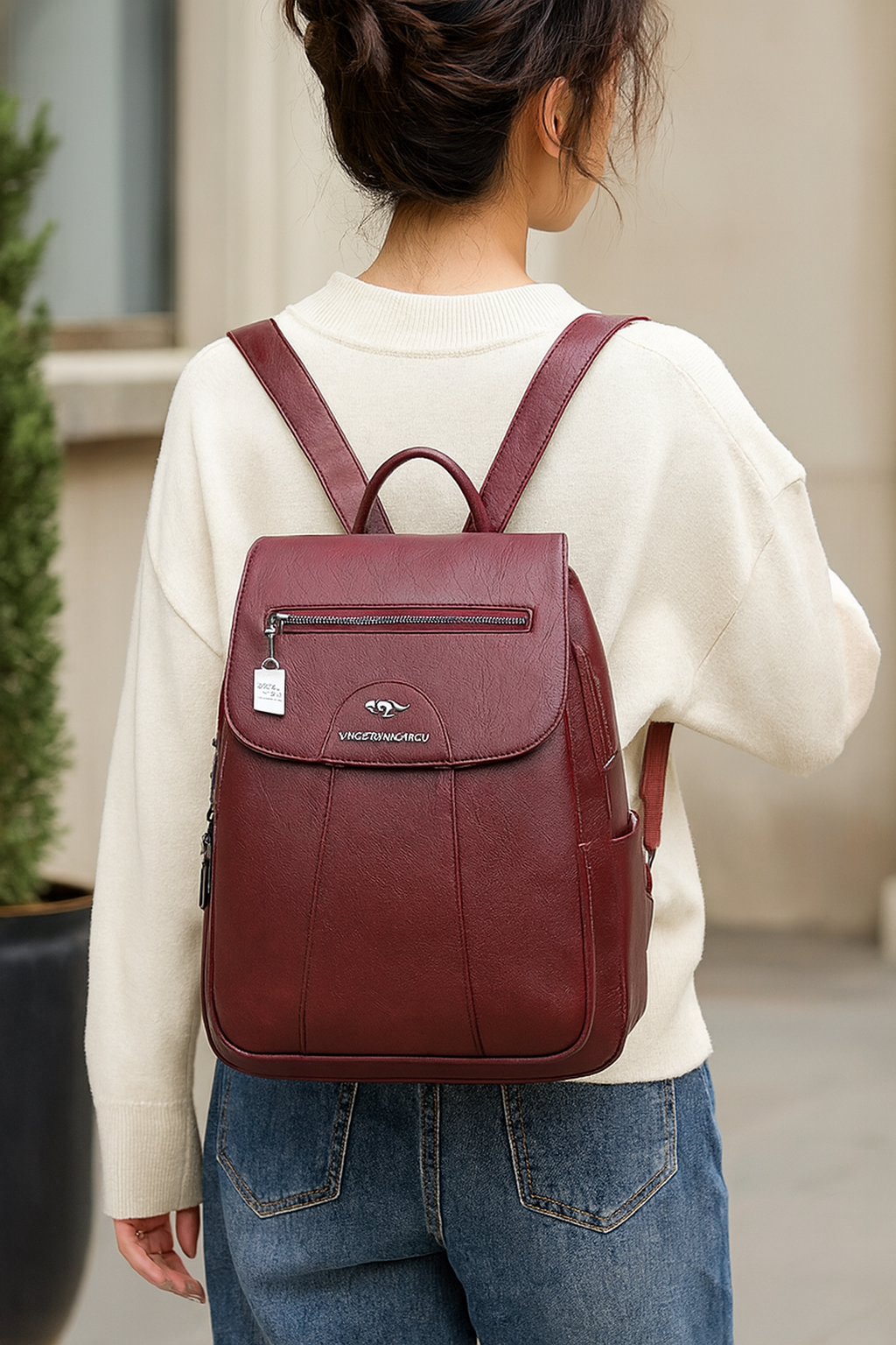 Sac à dos – en cuir véritable